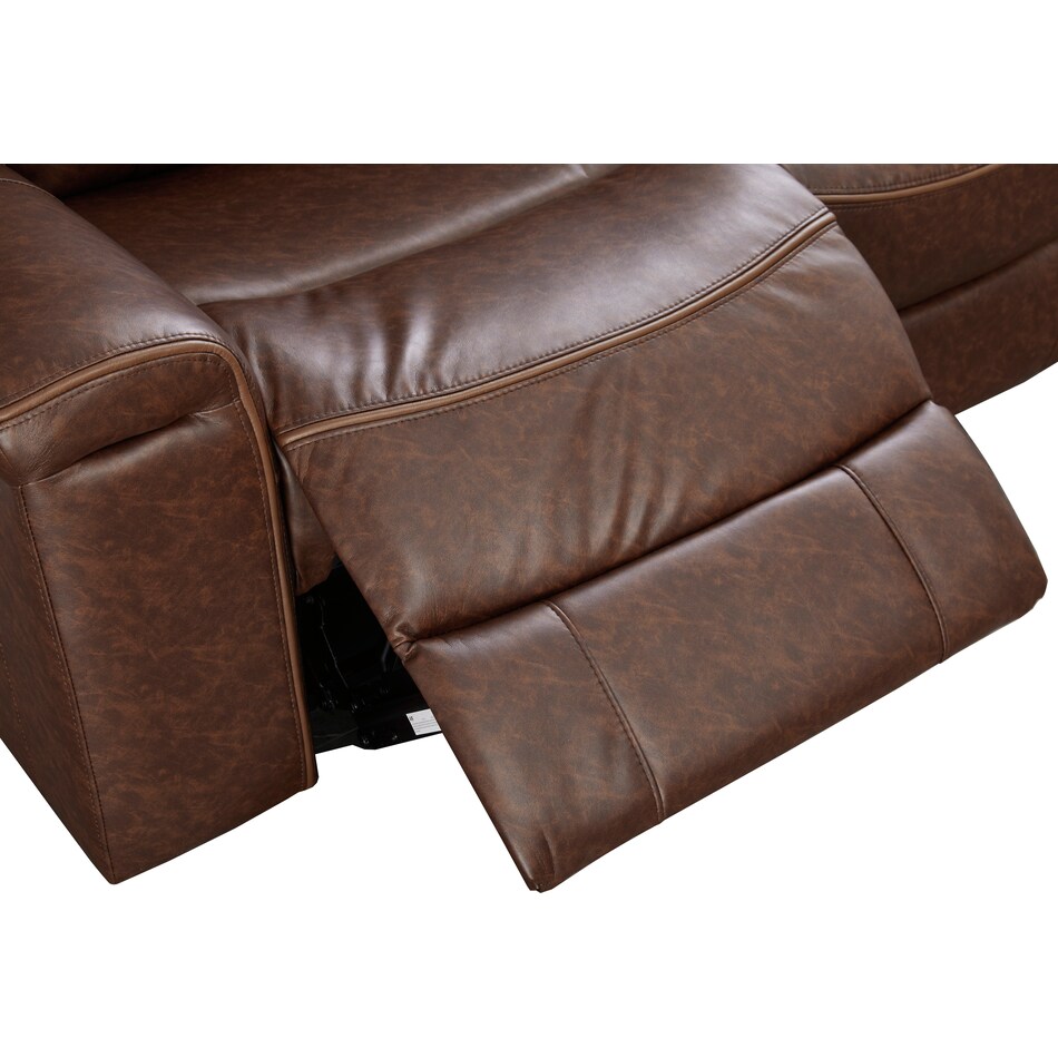 mcadoo brown power reclining sofa   