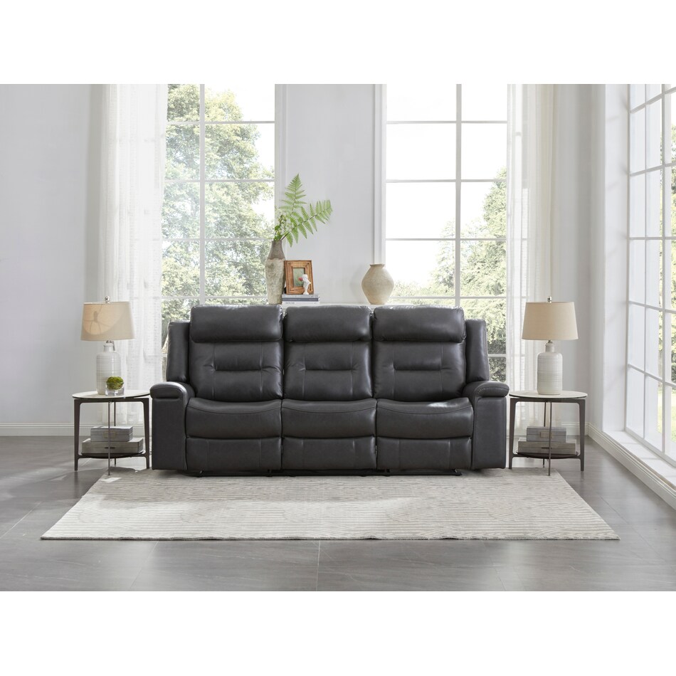 mcadoo gray power reclining sofa   