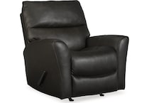 mcaleer living room dark brown mt leather recliner manual u  