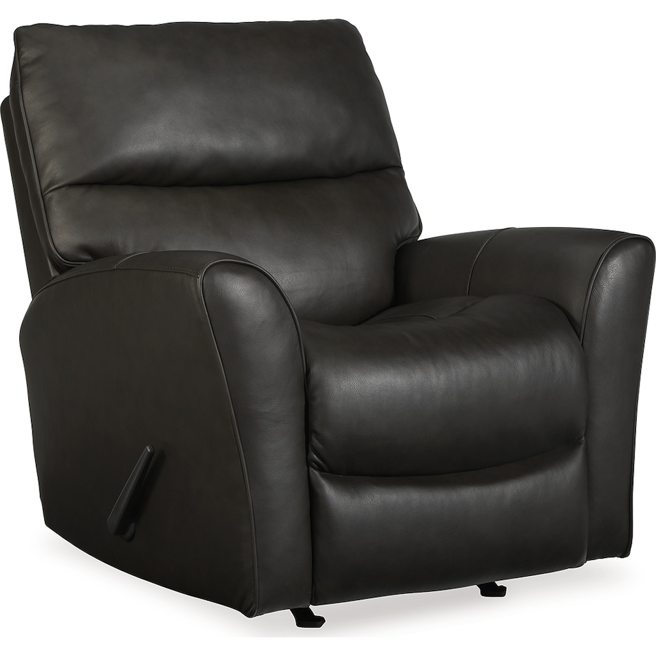 mcaleer living room dark brown mt leather recliner manual u  