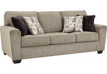 mccluer light brown st stationary fabric sofa   