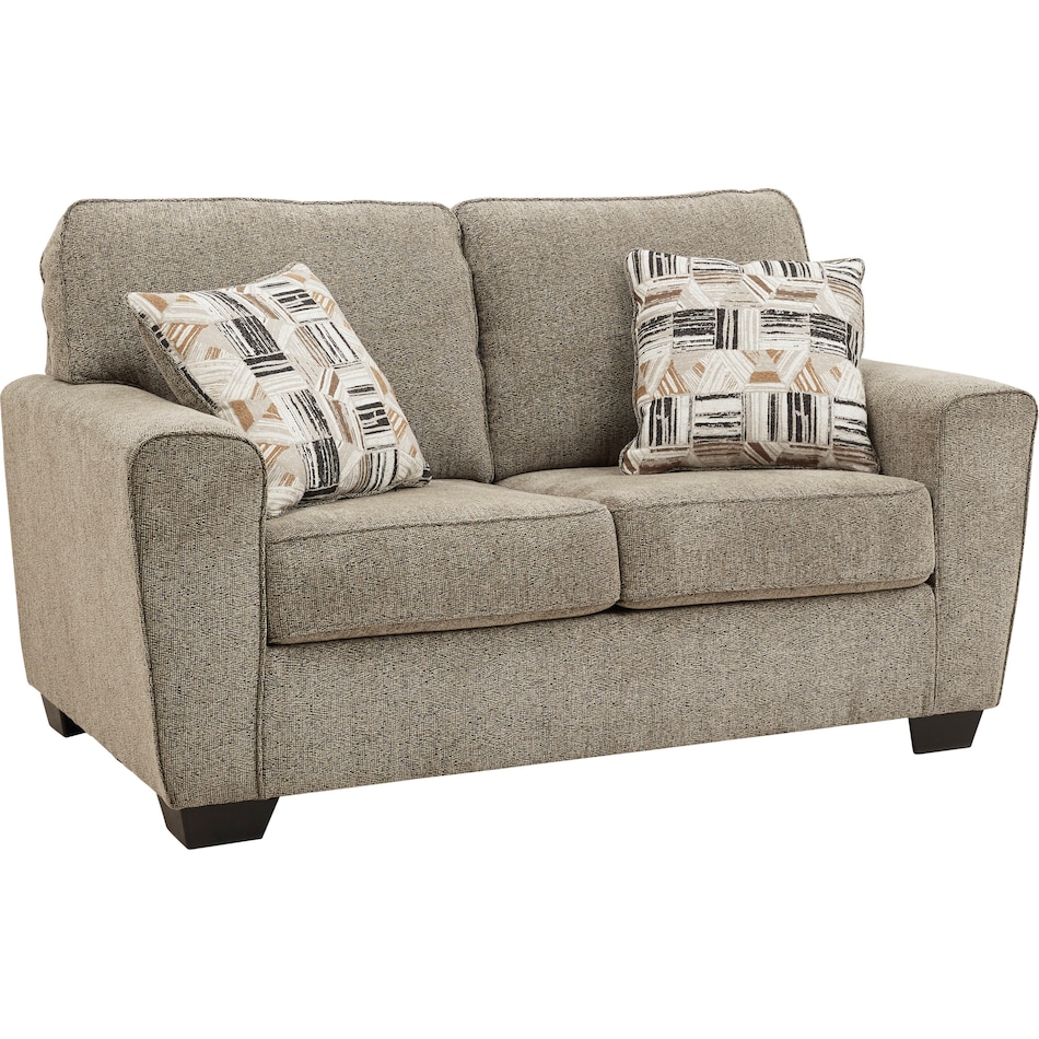 mccluer light brown st loveseat   