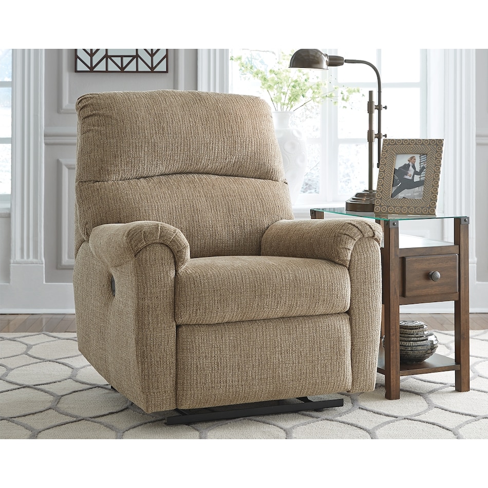 mcteer light brown mt fabric recliner p   