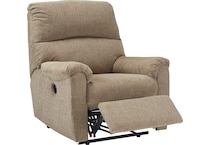 mcteer light brown mt fabric recliner p   