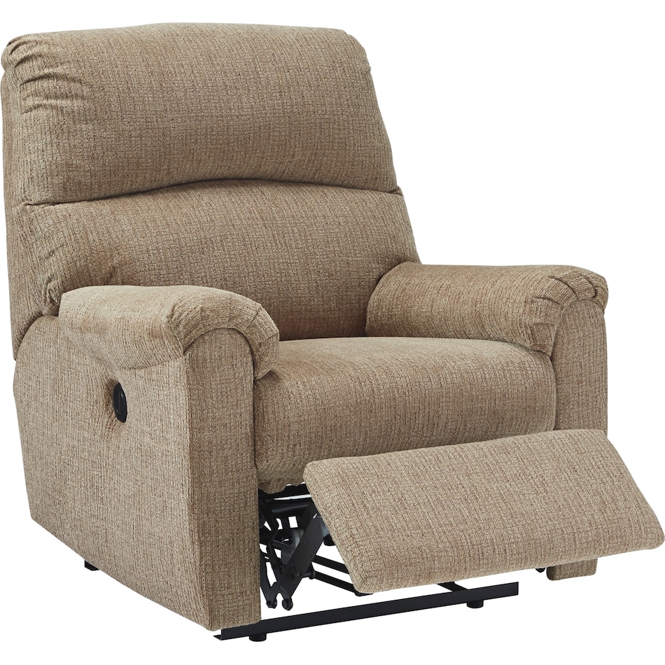 mcteer light brown mt fabric recliner p   