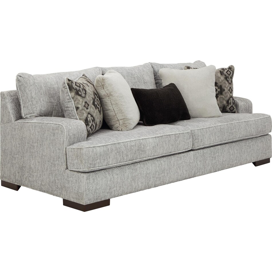 mercado pewter st stationary fabric sofa   