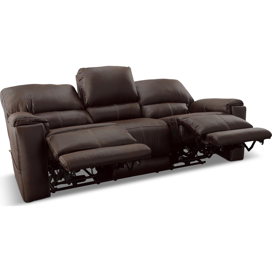 mercury dark brown power sofa   