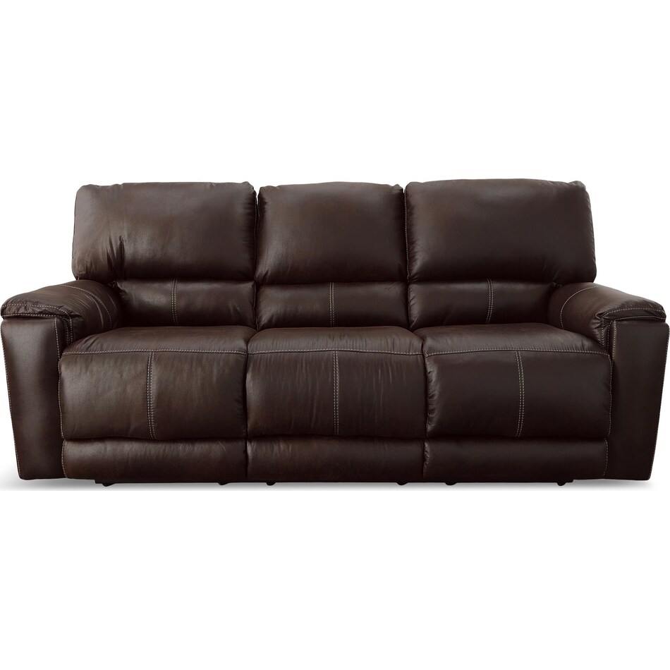 mercury dark brown power sofa   