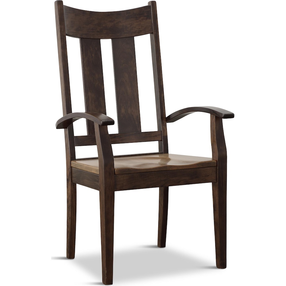 millsdale dining brown dr arm chair   