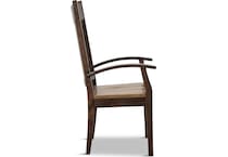 millsdale dining brown dr arm chair   