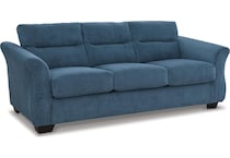 miravel living room indigo blue st stationary fabric sofa   