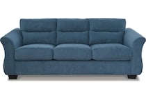 miravel living room indigo blue st stationary fabric sofa   