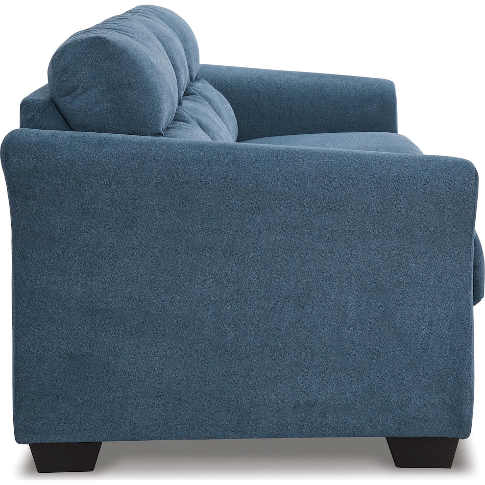 miravel living room indigo blue st stationary fabric sofa   