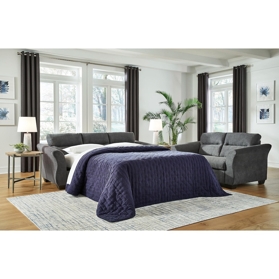 miravel living room metal gray st stationary fabric sleeper   