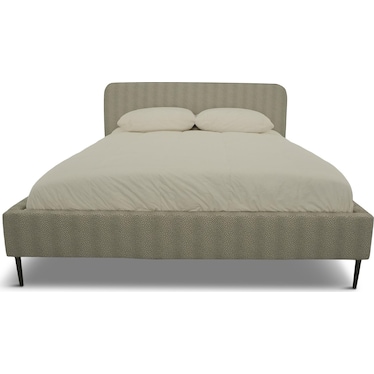 Modern Cumulus Queen Round Upholstery Bed