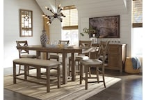 moriville light brown dining table d   
