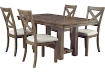 moriville light brown dining table d   