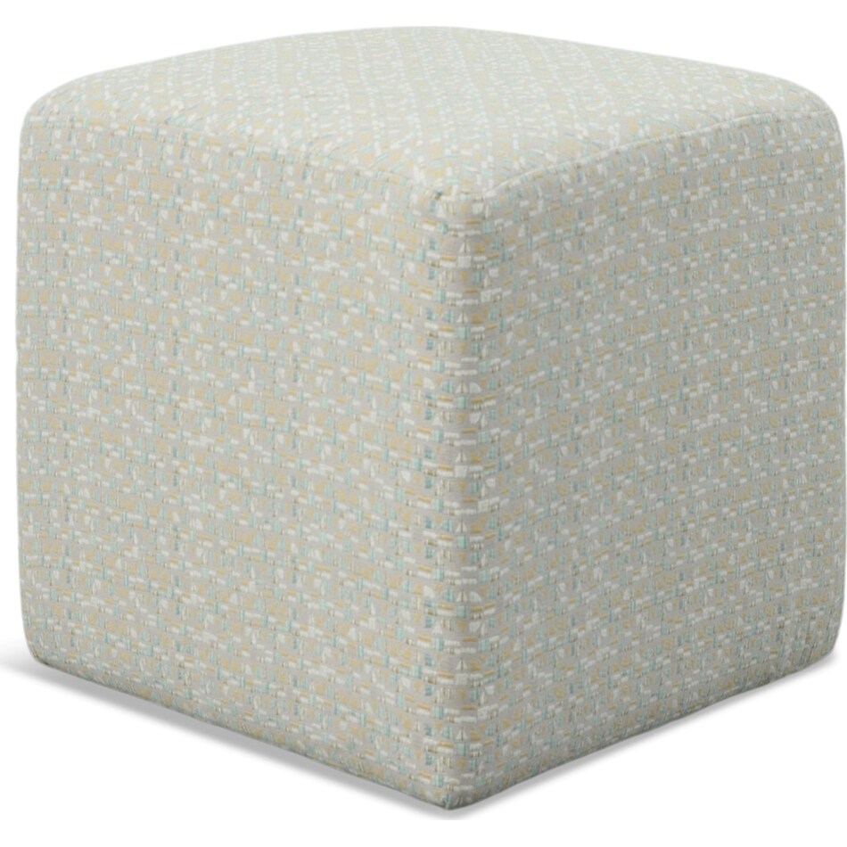 multi color st stationary fabric ottoman   