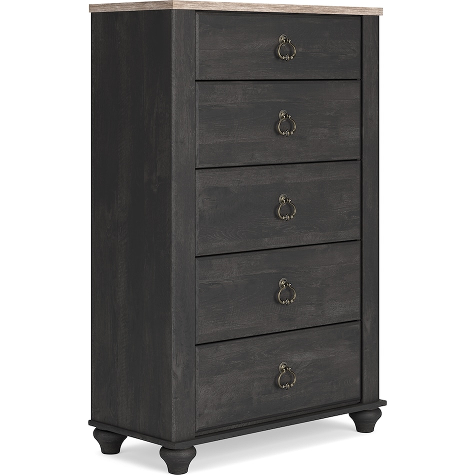 nanforth bedroom two tone br master chest b   