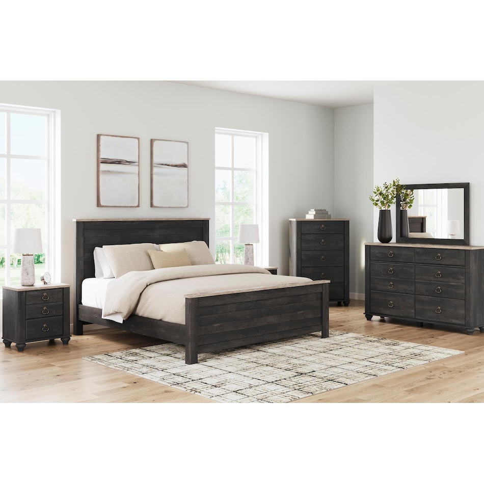 nanforth bedroom two tone br master chest b   