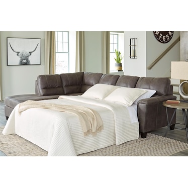 Navi 2-Piece Smoke Sleeper Sectional with Chaise