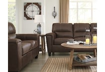 navi dark brown st stationary fabric sofa   