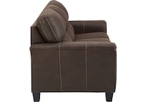 navi dark brown st stationary fabric sofa   