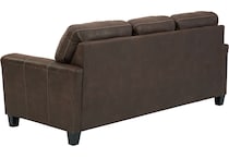 navi dark brown st stationary fabric sofa   