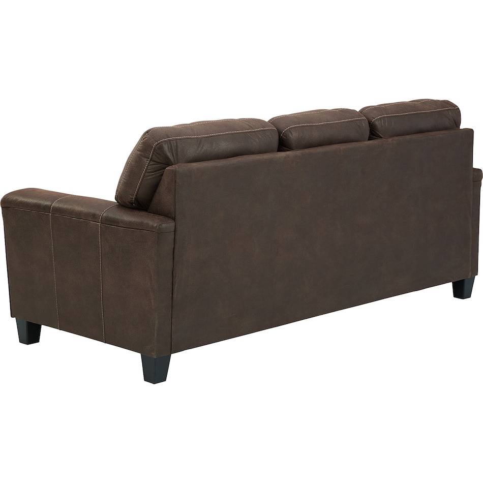 navi dark brown st stationary fabric sofa   