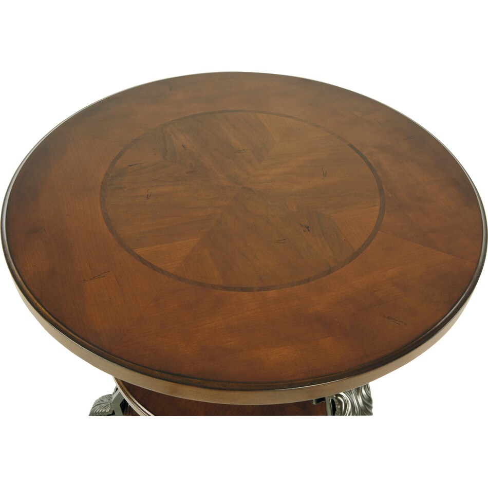 nestor medium brown chairside table t   
