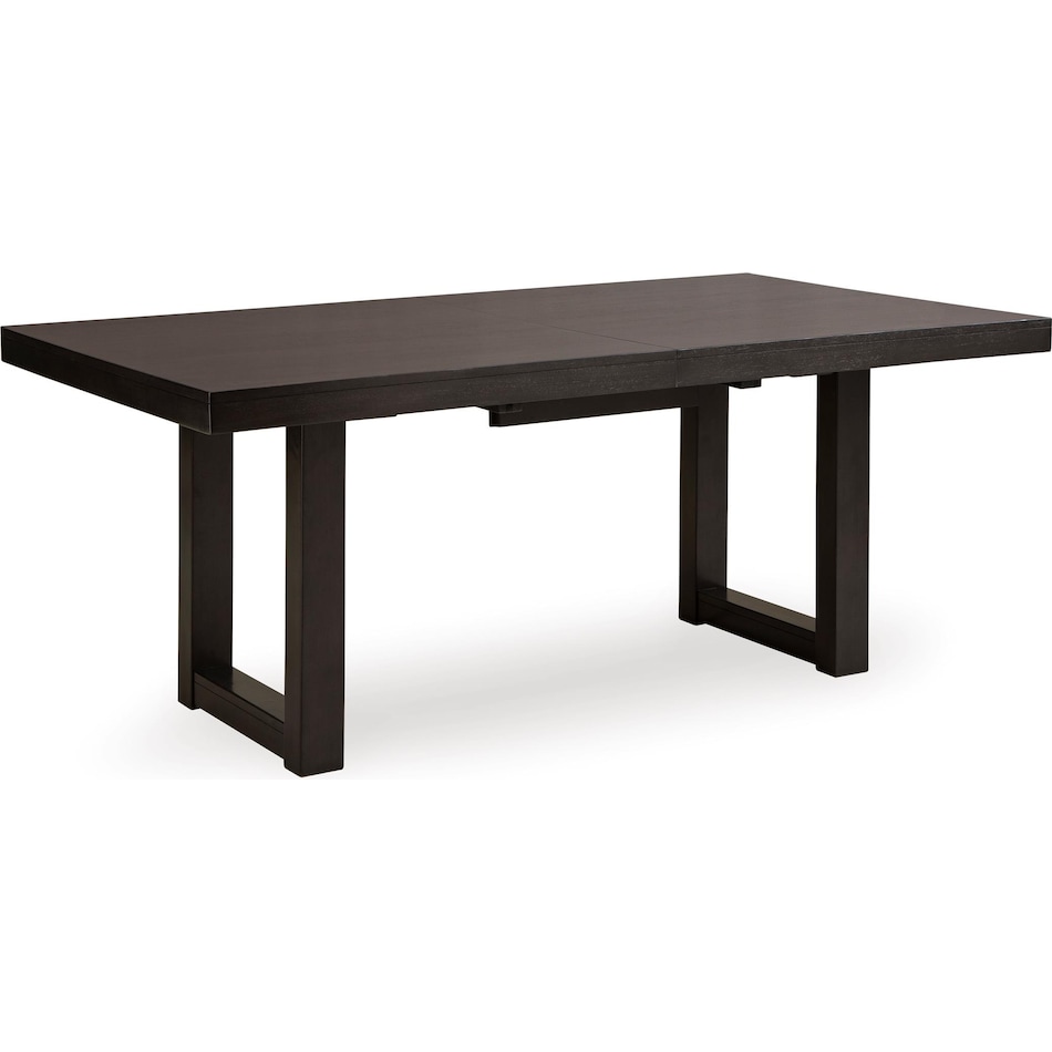 neymorton dining dark brown dr dining table reg hgt d   