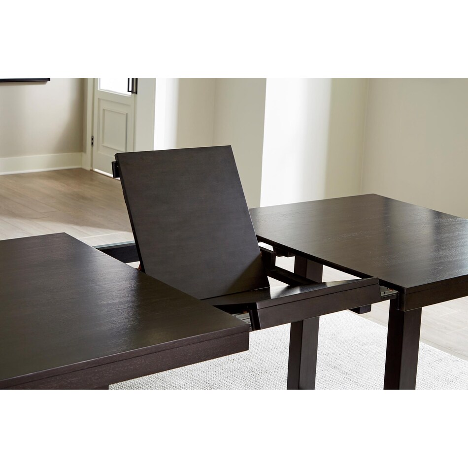 neymorton dining dark brown dr dining table reg hgt d   