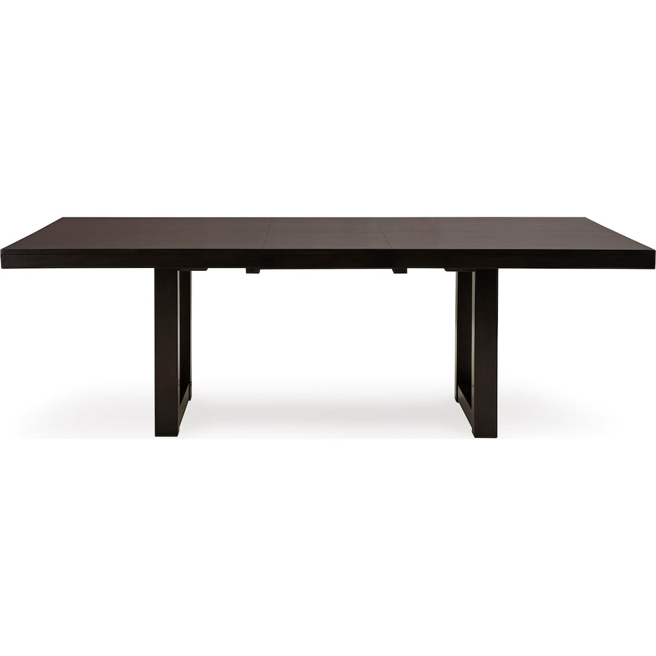 neymorton dining dark brown dr dining table reg hgt d   