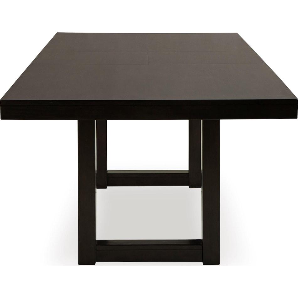 neymorton dining dark brown dr dining table reg hgt d   