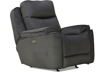 nova living room dark gray power recliner   