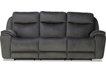 nova dark gray power reclining sofa   