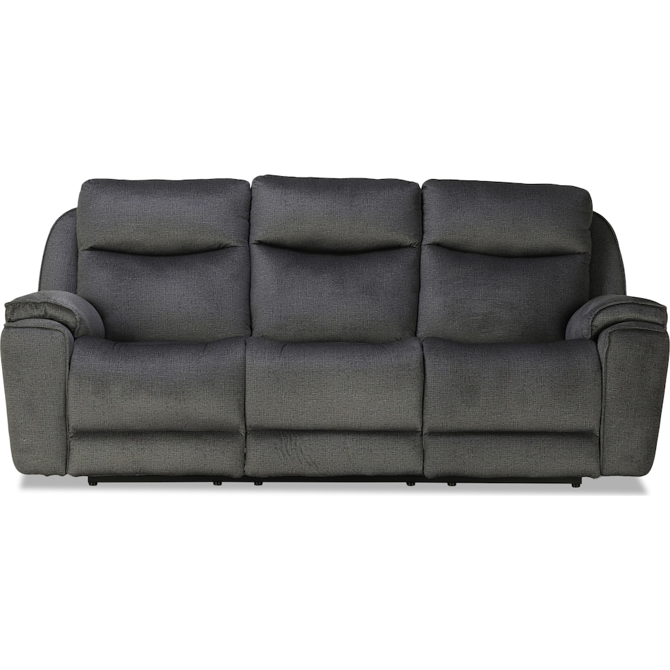 nova dark gray power reclining sofa   