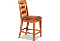 oak park brown counter stool   