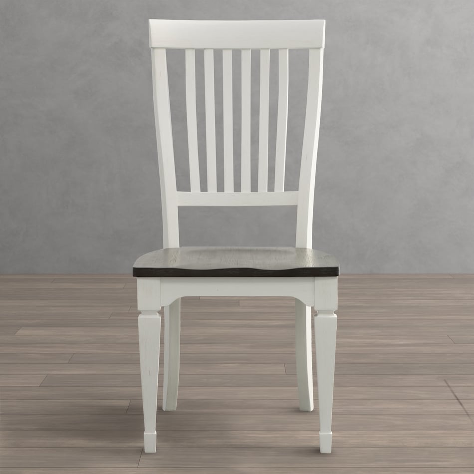 olivella white side chair   