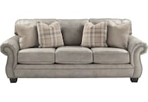 olsberg gray st stationary fabric sofa   