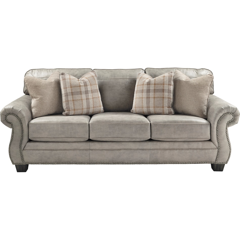 olsberg gray st stationary fabric sofa   