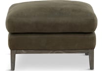 optima living room dark gray st stationary leather ottoman   