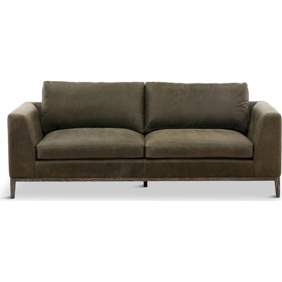 optima living room dark gray st stationary leather sofa   