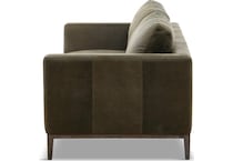 optima living room dark gray st stationary leather sofa   