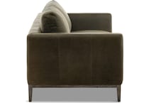 optima living room dark gray st stationary leather sofa   