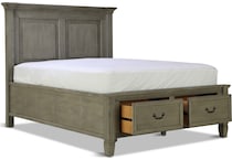 orchard gray king storage bed p  