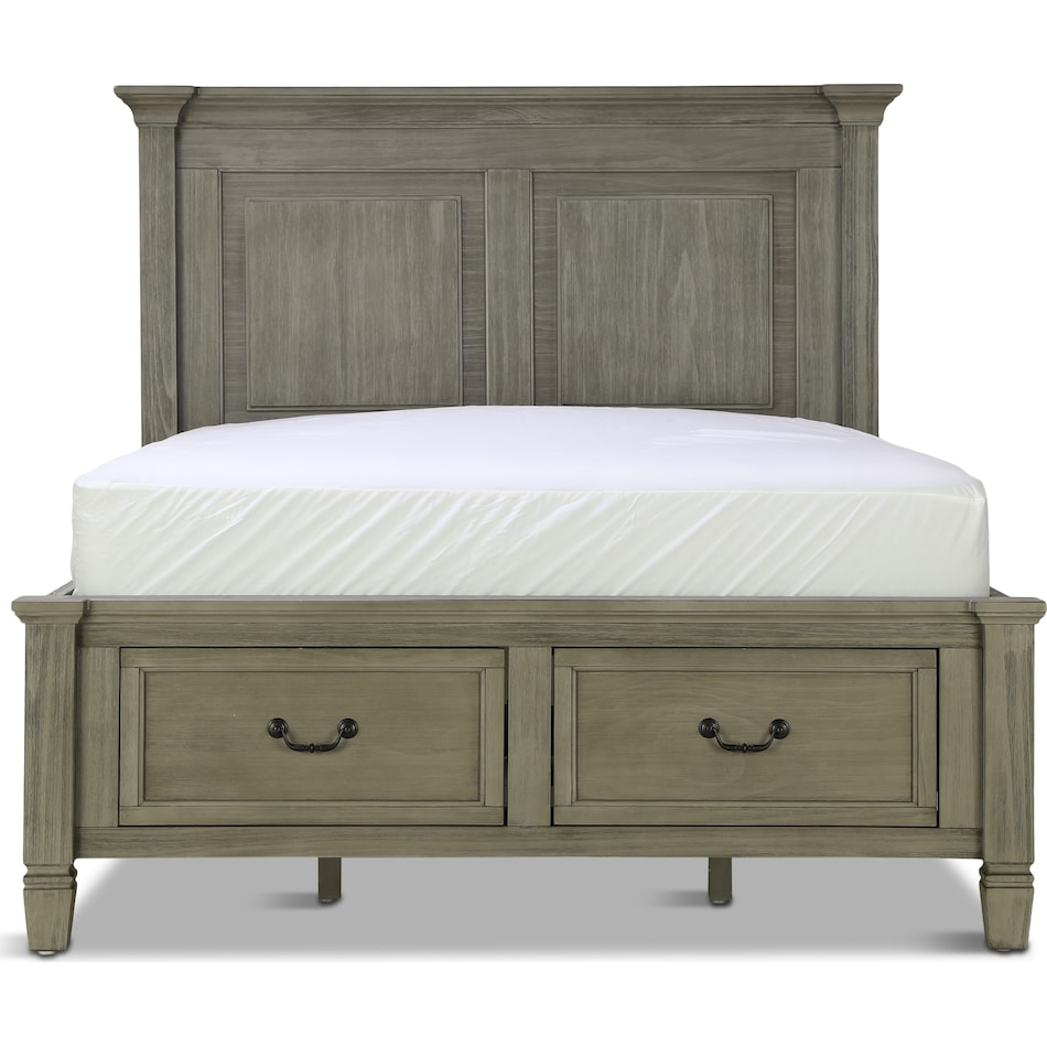 orchard gray king storage bed p  