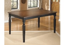 owingsville dining black   brown dr dining table reg hgt d   