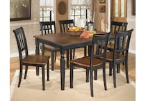 owingsville dining black   brown dr dining table reg hgt d   