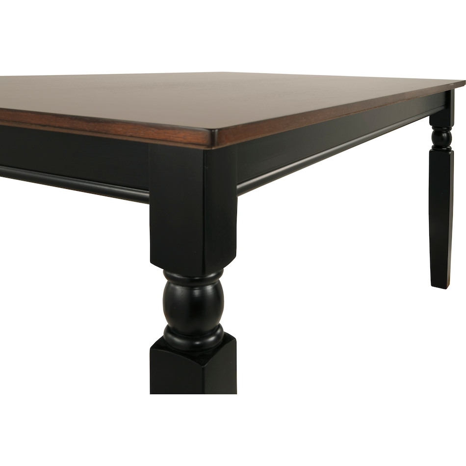 owingsville dining black   brown dr dining table reg hgt d   